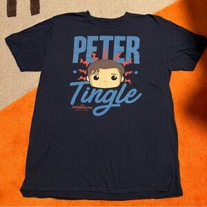 MARVEL Funko POP Spider-Man Peter Tingle Comic Graphic Tee T-Shirt Large